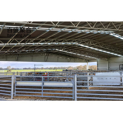 Portas deslizantes e portas de rolos Q345 Quadro de metal Casa de cabra/ovelha para exploração de gado