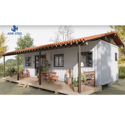 Casa de contêineres dobrável com 50/75mm EPS Sandwich Panel parede e chassis de aço piso