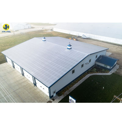 Oficina de metal pré-fabricado de painéis sandwich com aço de baixo carbono Q235B/Q345B