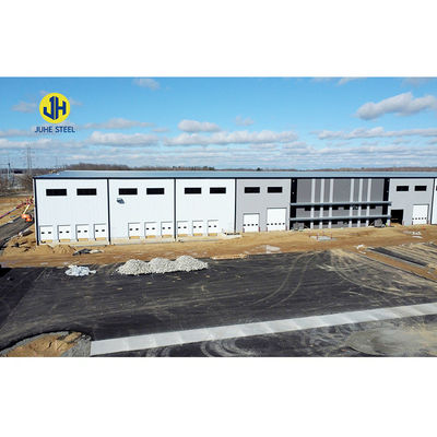 Oficina de metal pré-fabricado de painéis sandwich com aço de baixo carbono Q235B/Q345B