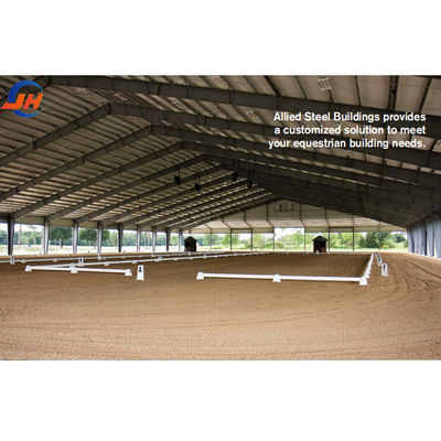 Indoor Horse Riding Arena Hall Equino estável com desempenho de cultivo de aço pesado