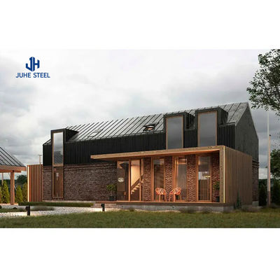 Porta deslizante Estrutura de estrutura de estrutura de aço pré-fabricada Casa Kit Villa com janela de liga de alumínio