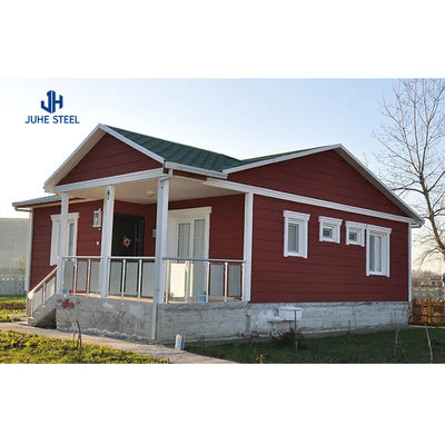 Porta deslizante Estrutura de estrutura de estrutura de aço pré-fabricada Casa Kit Villa com janela de liga de alumínio