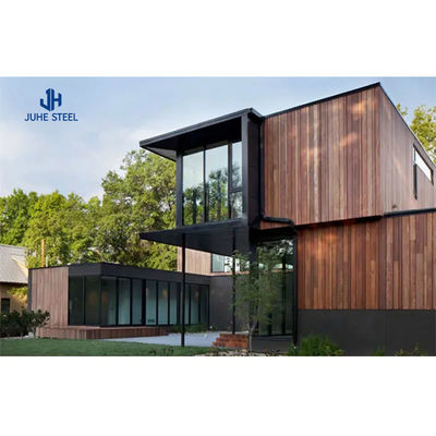 Casa de contêiner pré-fabricada com feixe de aço sólido em forma de H e porta de painel de sanduíche