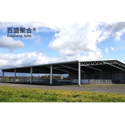 Agricultura de aço Estrutura pré-fabricada de aço Alimentação de cabras Alimentação de ovinos Abrigo Gabinete Casa com vigas H