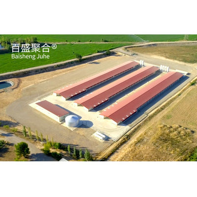 ±1% Tolerância Estrutura de aço de construção rápida Casa de galinheiro para fazenda de aves de capoeira pré-fabricada
