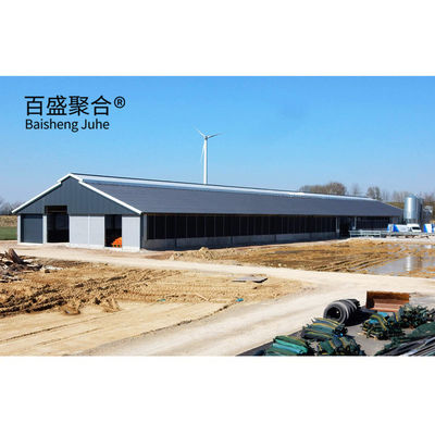 Moderno Design Estrutura de Aço Vaca Bodega Laticínio Lactação Granja Gabinete Edifício com vigas de aço H vigas