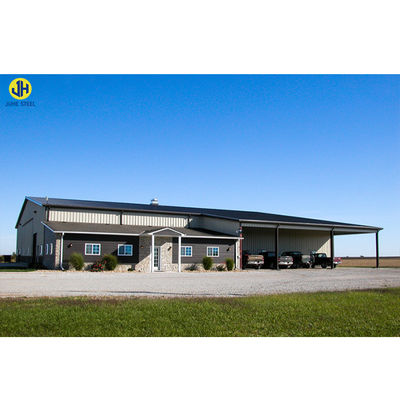 Casas de estrutura de aço com aço com baixo teor de carbono Q235 Q345 Estrutura principal