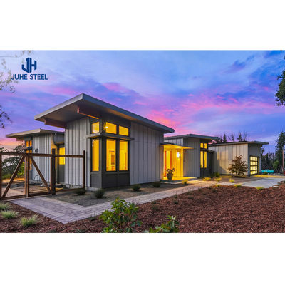 Casas de estrutura de aço com aço com baixo teor de carbono Q235 Q345 Estrutura principal