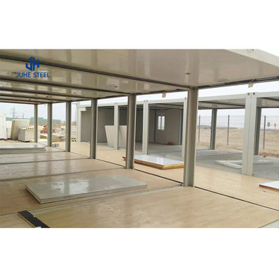 Casas de contêineres de transporte de embalagens planas com estrutura metálica emoldurada de aço