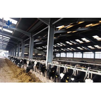 2-10 metros de altura construção de fazenda de vacas casa de vacas Design de celeiro com 60 mm de diâmetro de tubo