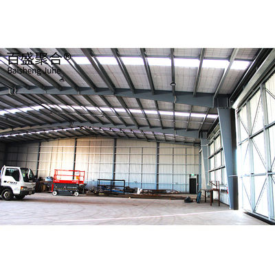 Edifício pré-fabricado resistente ao vento com estruturas de aço Q235 Q355B