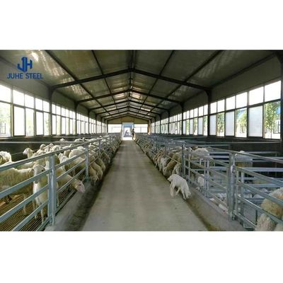 Q235/Q355B Estrutura de aço de qualidade Abrigo de vacas para a gestão do gado