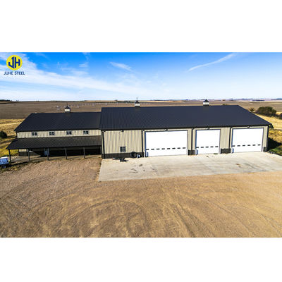 Q235/Q345B Edifícios agrícolas de metal com habitação Arenas de equitação pré-fabricadas