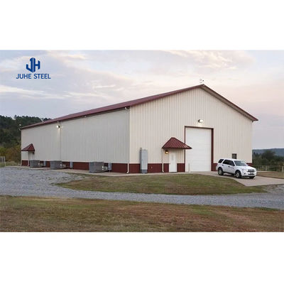 2-10m de altura Estrutura de aço galpão de vacas pré-fabricado Edifício de armazém com tubo de 48mm