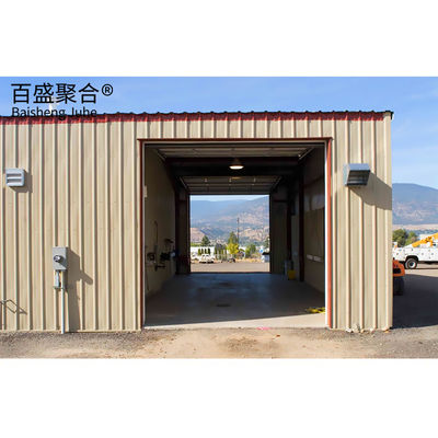 Estrutura de aço pré-construída Design de oficina de garagem com telhado de chapa de aço única