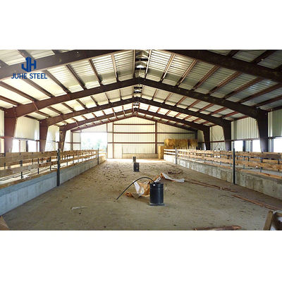 Estrutura de aço leve altamente flexível Tenda de gado para abrigo de gado comprimento 60-200m