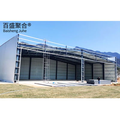 Espaço de estrutura de telhado Hangar de aço leve pré-fabricado para depósito de manutenção de aeronaves