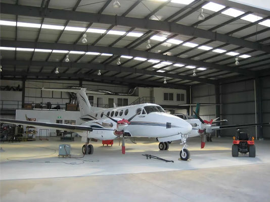 Estrutura de aço de viga de aço sólida em forma de H. Hangar de aeronaves modular