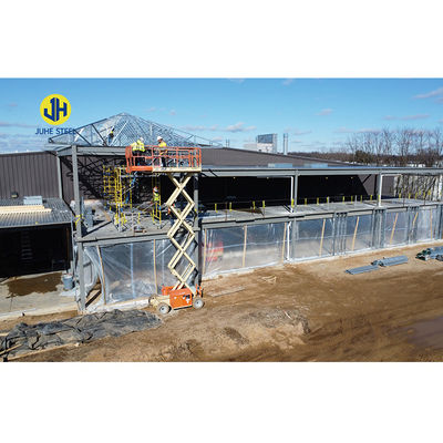 Feed Processing Metal Frame Steel Structure Workshop Edifício com e Sliding Door