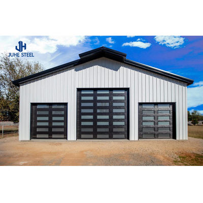 Q235B/Q345B Edifício de garagem de aço metálico de baixo carbono com estrutura pré-fabricada