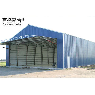 Hangar de aeronave pré-fabricado com estrutura de aço pintada e janela de liga de alumínio
