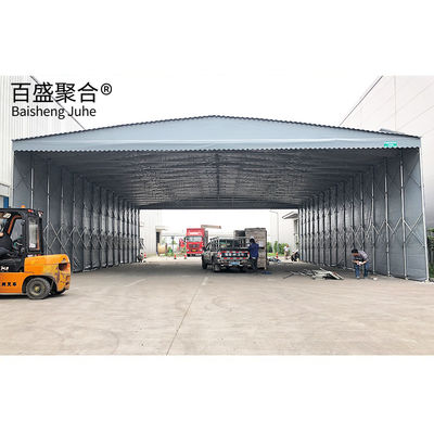 Tenda de garagem e túnel de carpinteiro personalizável com projeto retrátil