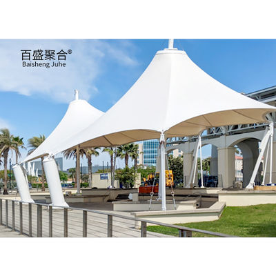 Arquitetura de membrana de tensão de sombra solar 400/350N/5CM Resistência ao rasgo