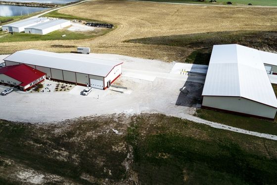 Armazém de metal pré-fabricado de vigas de aço sólidas em forma de H