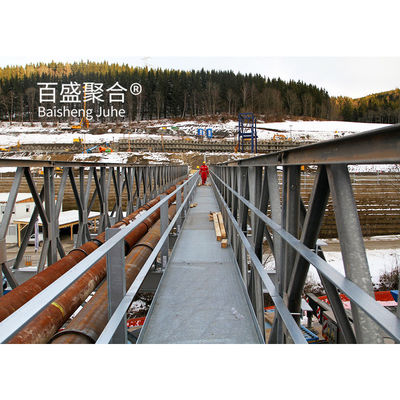 Ponte de metal para pedestres Ponte de aço para caminhantes de faixa única Largura de 4,2 m