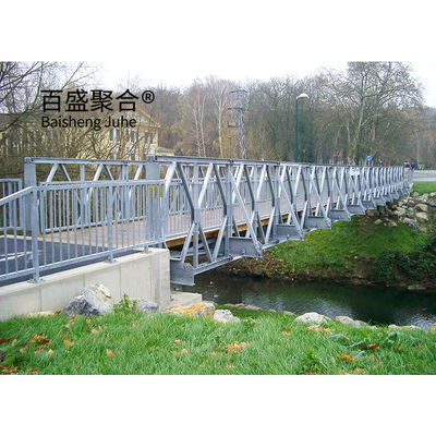 Ponte de metal para pedestres Ponte de aço para caminhantes de faixa única Largura de 4,2 m