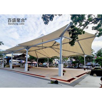 80n Estrutura de carbono Estrutura de aço impermeável Tecido de tração Canopy guarda-chuva para telhado