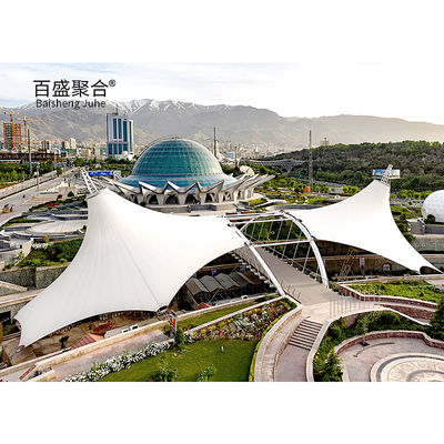 PTFE Tecido Arquitetônico Tenda Shade Shed Estrutura de Membrana Tensile Para Paisagem