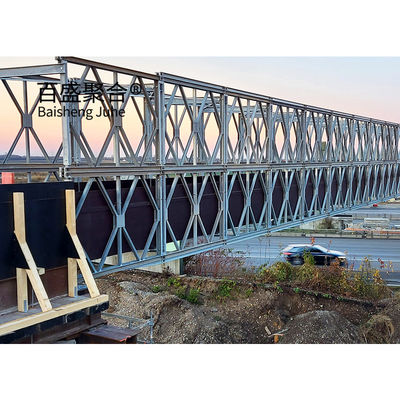 Ponte de construção rápida de truss Bailey com tolerância ± 1% e Q355/Grade 350/ASTM A992