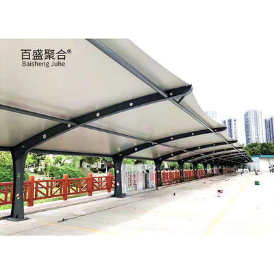 Canopy de metal de porta-malas de cantilever único resistente à neve com tecido de membrana de tecido