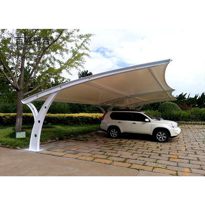 Canopy de metal de porta-malas de cantilever único resistente à neve com tecido de membrana de tecido
