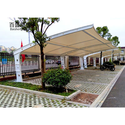 Moderno pré-fabricado canopy sombra de metal para motocicleta e armazenamento de bicicleta branco em pó revestido quadro