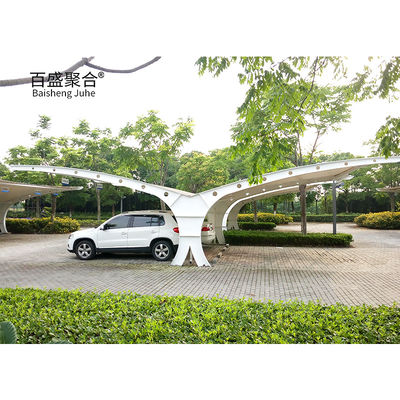 Moderno pré-fabricado canopy sombra de metal para motocicleta e armazenamento de bicicleta branco em pó revestido quadro
