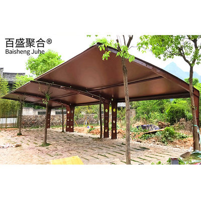 Tecido de mmbrane PVDF/PTFE acabamento de velas de aço Metal Carport Canopy