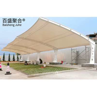 Tecido de mmbrane PVDF/PTFE acabamento de velas de aço Metal Carport Canopy