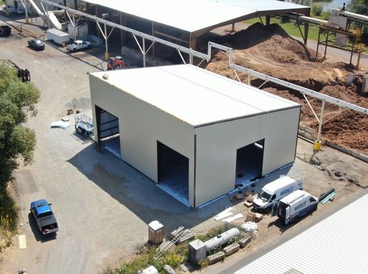 Kit de armazenagem pré-fabricado de rede galvanizada para estruturas de aço