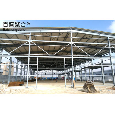 Estrutura de aço de armazém pesado Edifício pré-fabricado de metal com estrutura galvanizada
