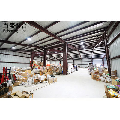Q235 Q355 Estrutura de aço de solda pré-fabricada Hangar para construção de armazéns industriais
